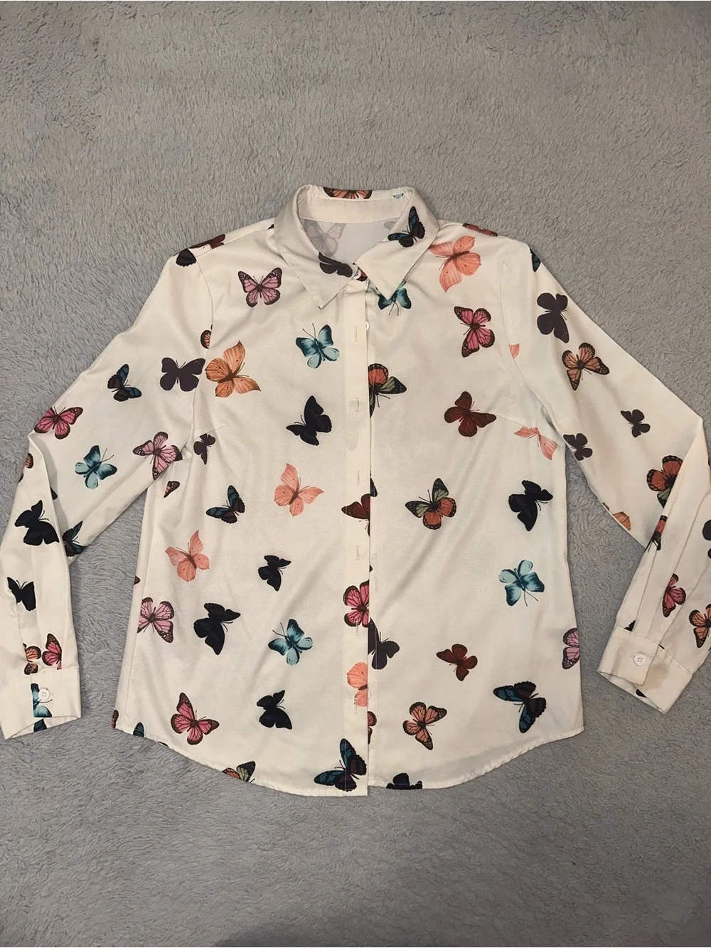 Butterflies button up shirt
